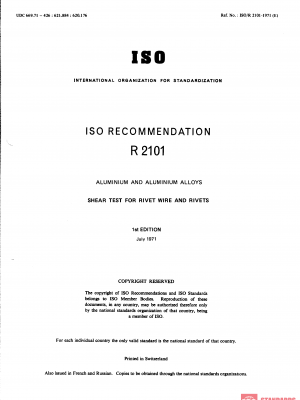 ISO/R 2101:1971 PDF