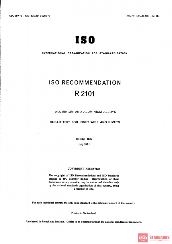 ISO/R 2101:1971 PDF