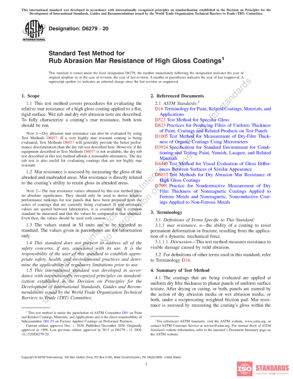 ASTM 6279 20 WG:2020 PDF
