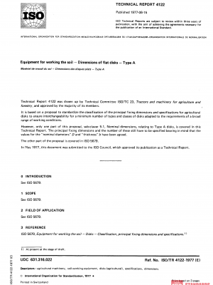 ISO/TR 4122:1977 PDF