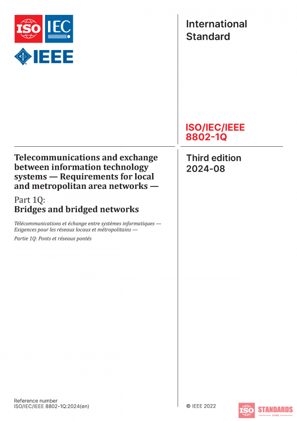 ISO/IEC/IEEE 8802-1Q:2024 PDF
