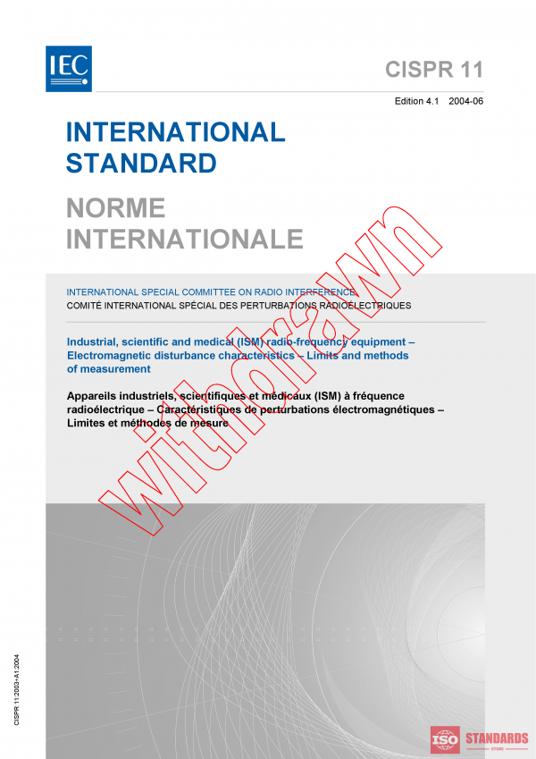 CISPR 11:2003+AMD1:2004 CSV PDF