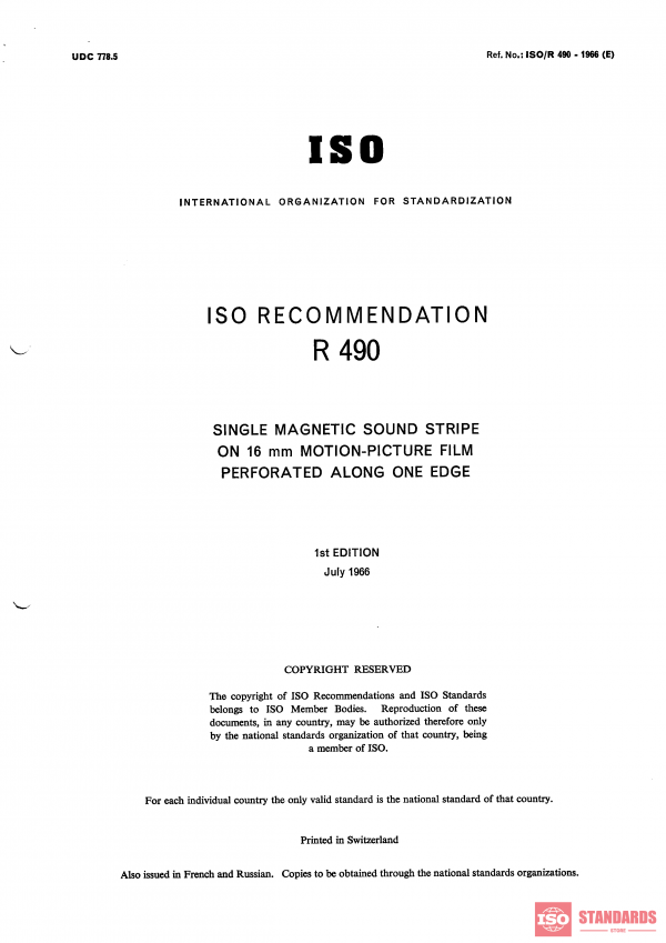 ISO/R 490:1966 PDF