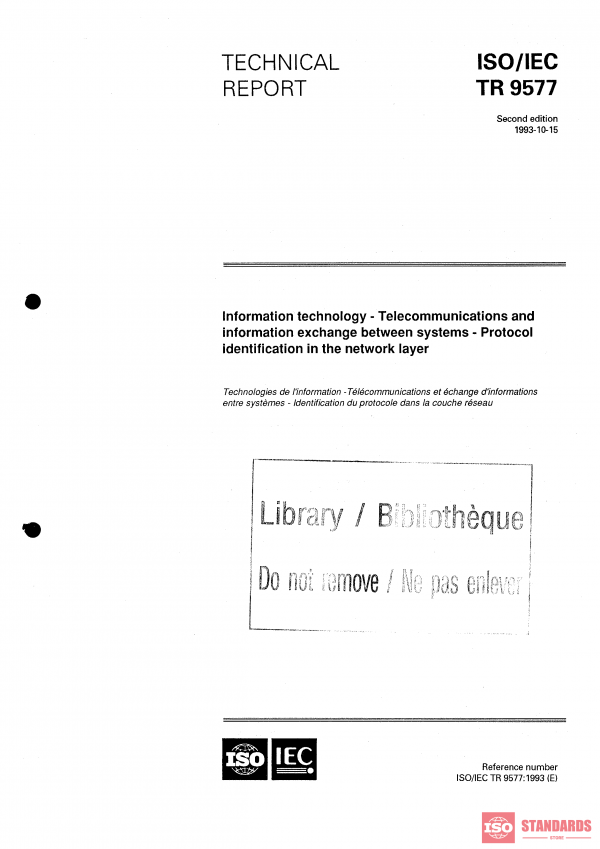ISO/IEC TR 9577:1993 PDF