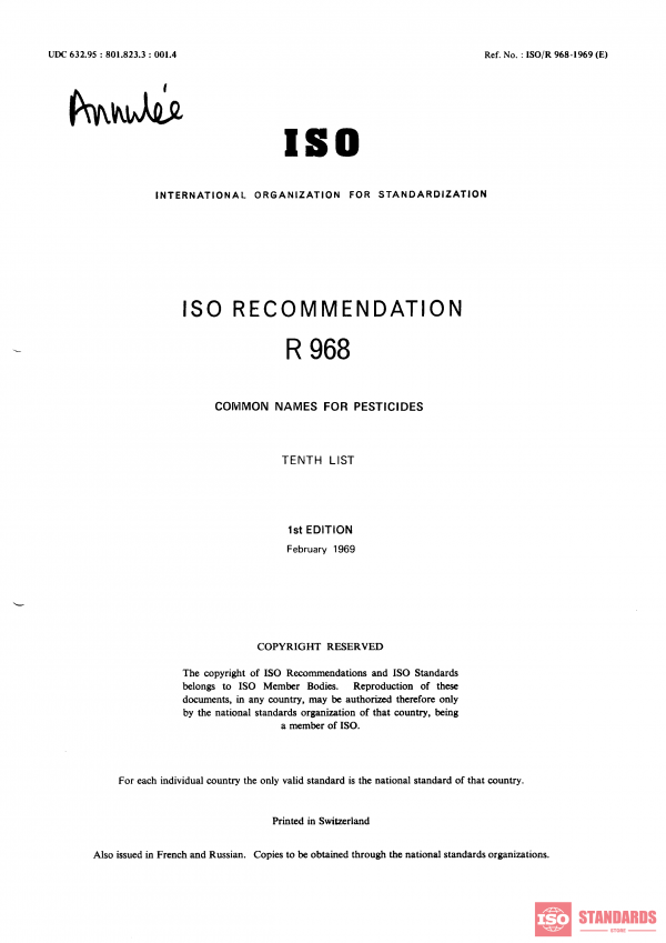 ISO/R 969:1969 PDF