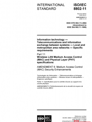 ISO/IEC 8802-11:2005/Amd 6:2006 PDF