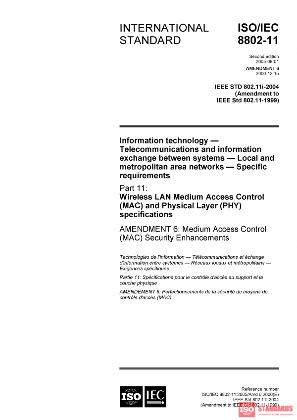ISO/IEC 8802-11:2005/Amd 6:2006 PDF