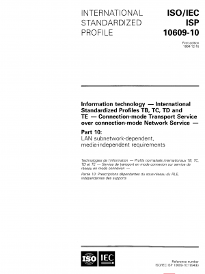ISO/IEC ISP 10609-10:1994 PDF