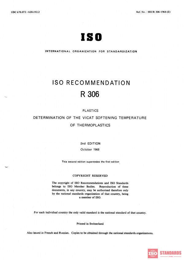 ISO/R 306:1968 PDF