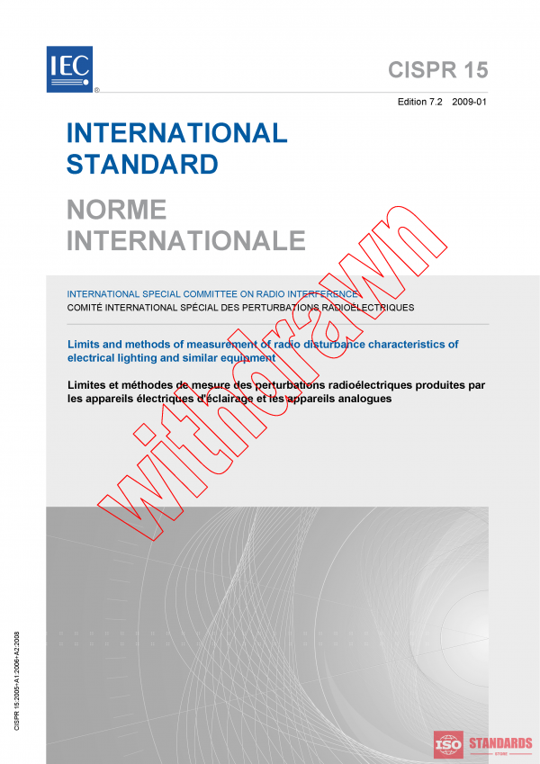 CISPR 15:2005+AMD1:2006+AMD2:2008 CSV PDF