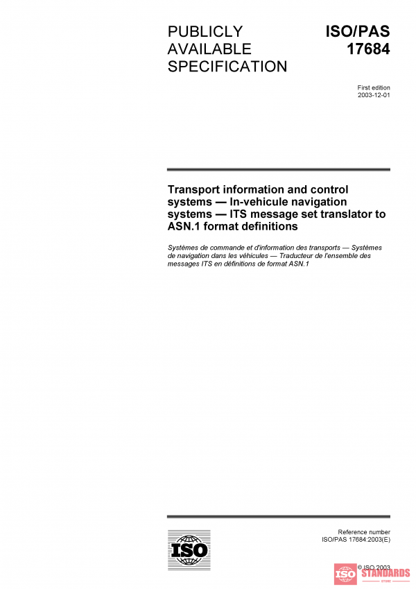 ISO/PAS 17684:2003 PDF