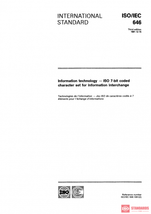 ISO/IEC 646:1991 PDF