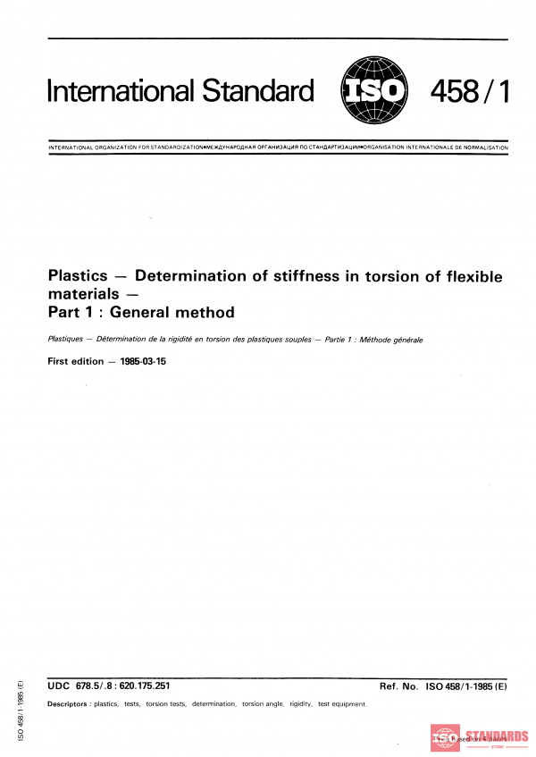 ISO 458-1:1985 PDF