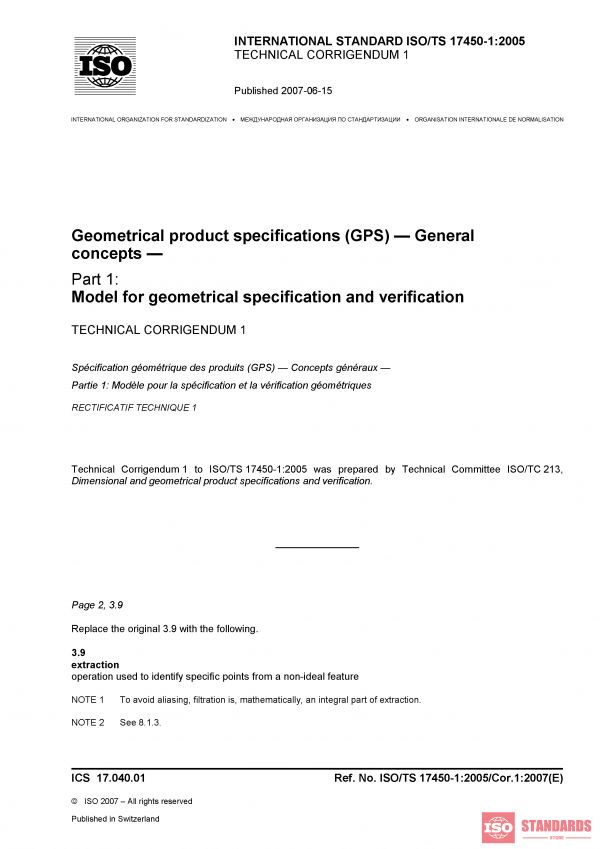 ISO/TS 17450-1:2005/Cor 1:2007 PDF