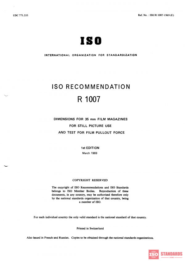 ISO/R 1007:1969 PDF