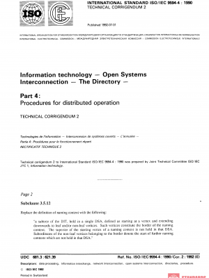 ISO/IEC 9594-4:1990/Cor 2:1992 PDF