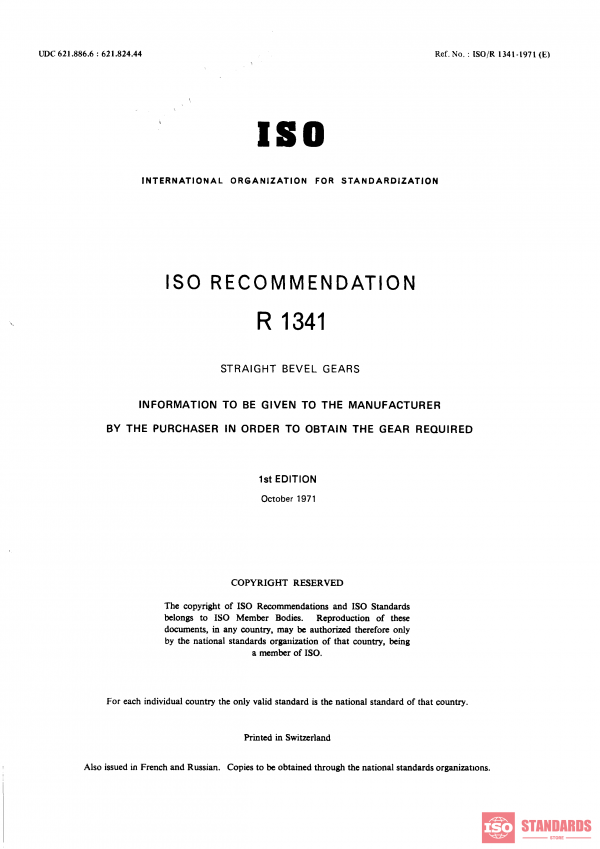 ISO/R 1341:1971 PDF