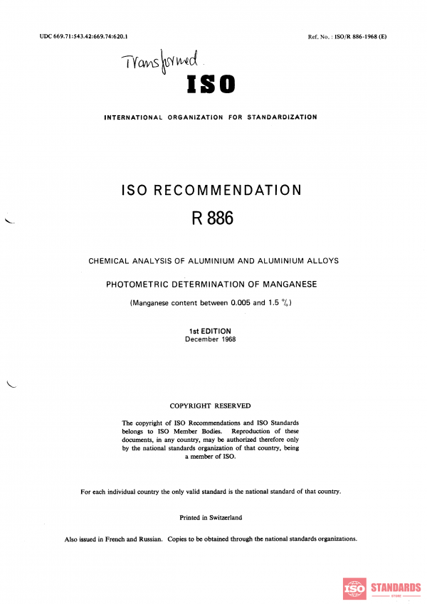 ISO/R 886:1968 PDF