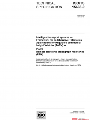 ISO/TS 15638-9:2013 PDF