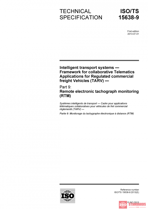 ISO/TS 15638-9:2013 PDF