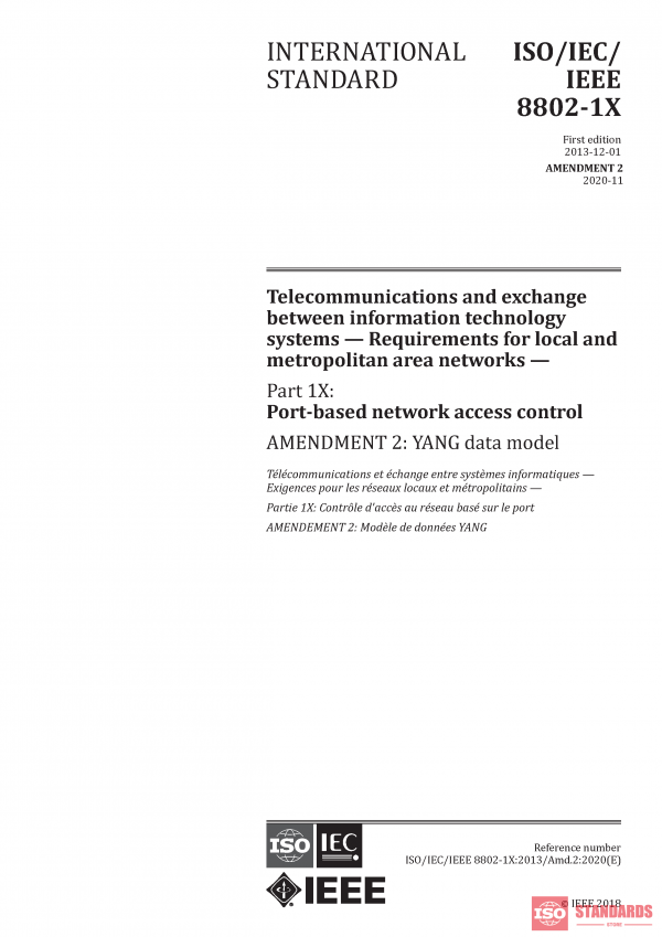 ISO/IEC/IEEE 8802-1X:2013/AMD2:2020 PDF