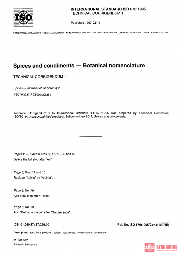 ISO 676:1995/Cor 1:1997 PDF