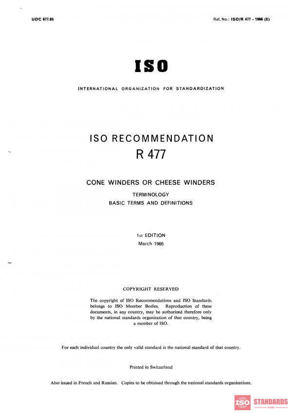 ISO/R 477:1966 PDF