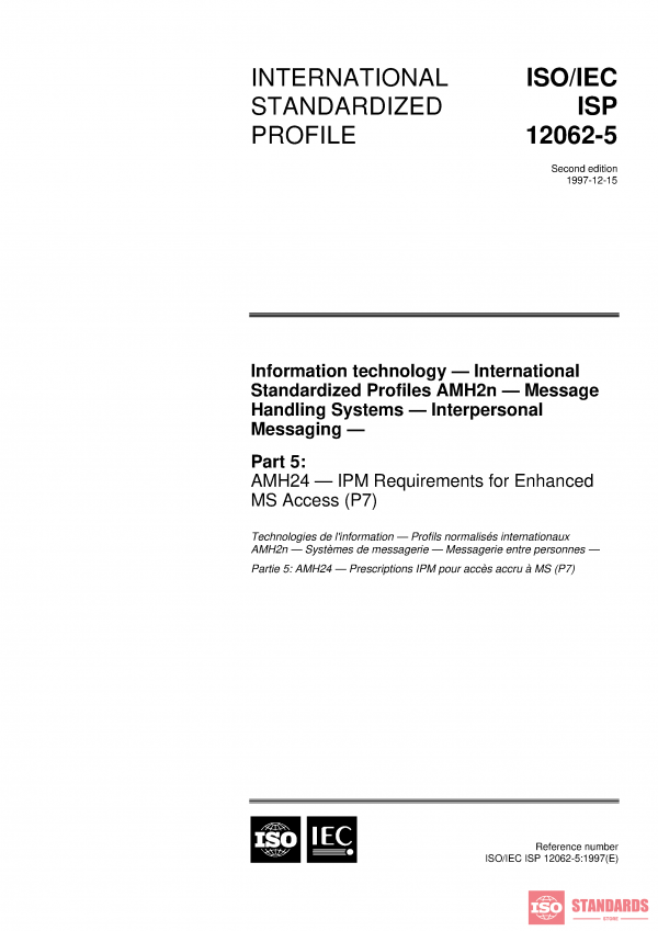 ISO/IEC ISP 12062-5:1997 PDF