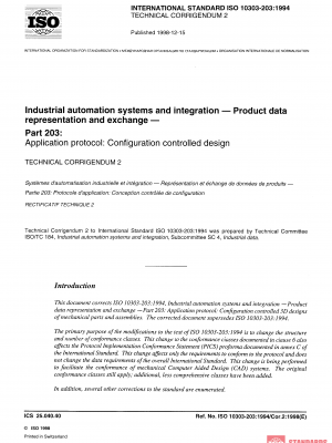 ISO 10303-203:1994/Cor 2:1998 PDF