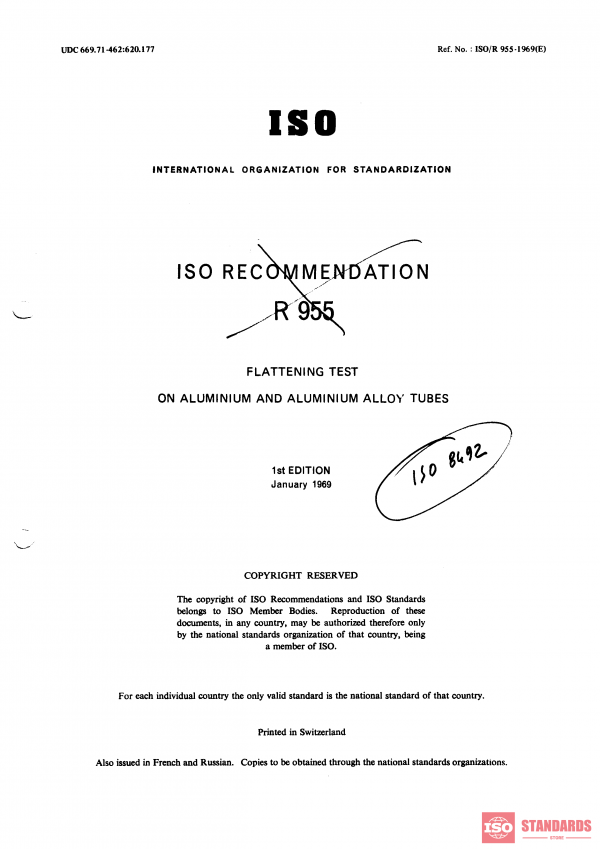 ISO/R 955:1969 PDF