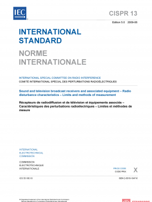 CISPR 13 ed 5.0:2009 PDF