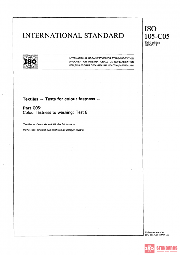 ISO 105-C05:1987 PDF