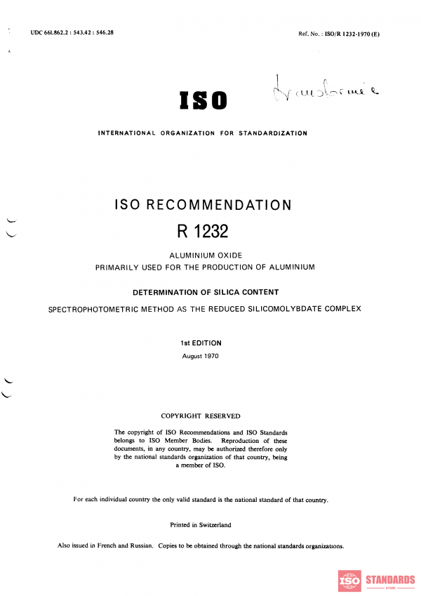 ISO/R 1232:1970 PDF