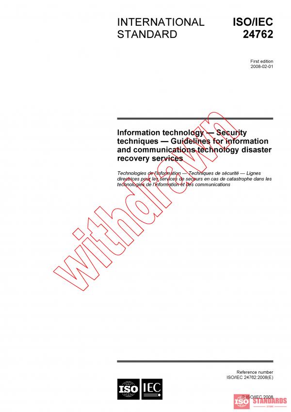ISO/IEC 24762:2008 PDF