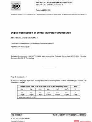 ISO/TR 15599:2002/Cor 1:2003 PDF