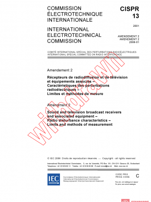 CISPR 13:2001/AMD2:2006 PDF