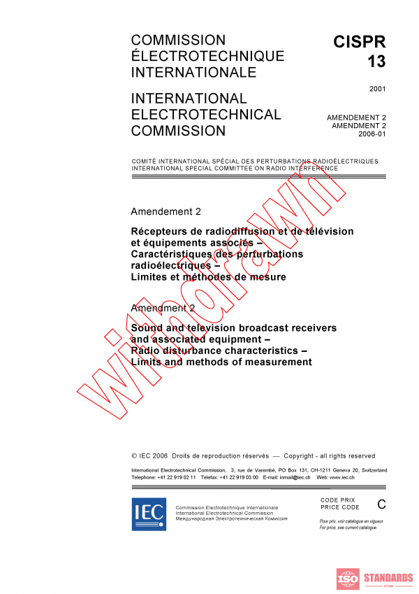 CISPR 13:2001/AMD2:2006 PDF