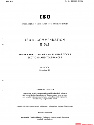 ISO/R 241:1961 PDF