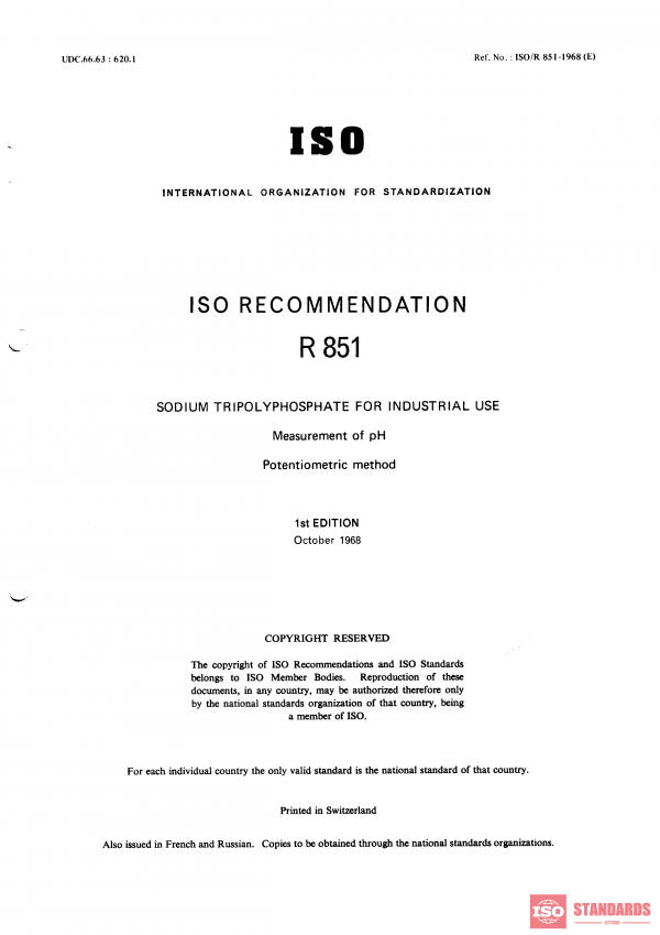 ISO/R 851:1968 PDF