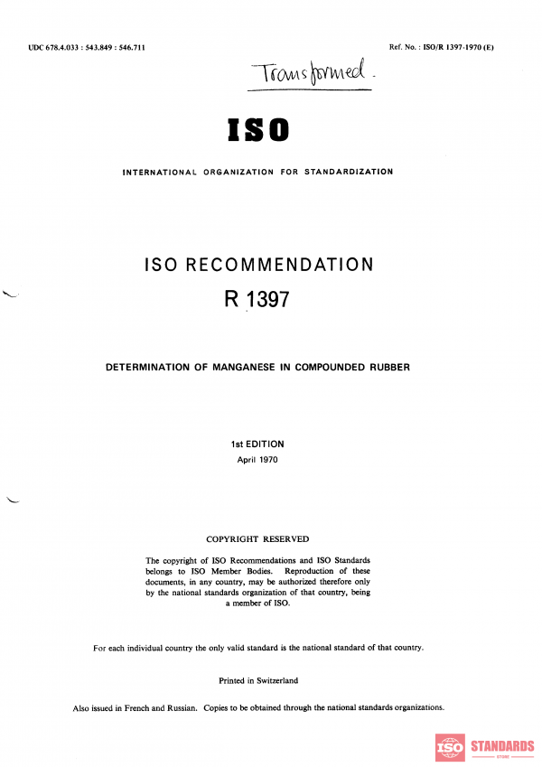 ISO/R 1397:1970 PDF