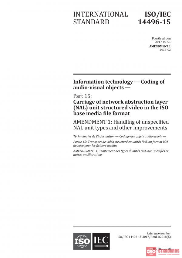 ISO/IEC 14496-15:2017/Amd 1:2018 PDF