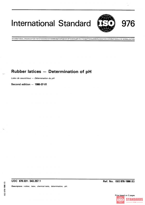 ISO 976:1986 PDF