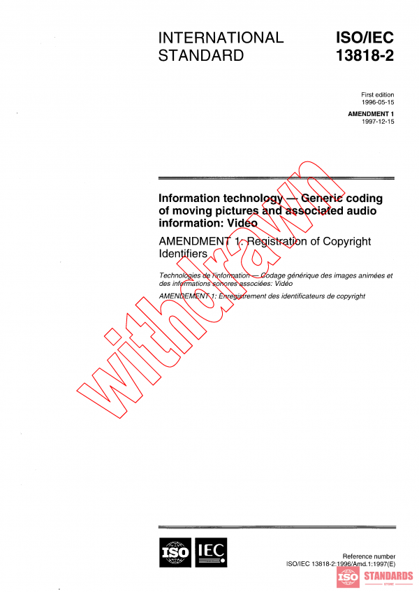 ISO/IEC 13818-2:1996/AMD1:1997 PDF