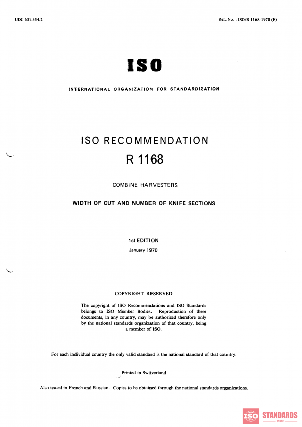 ISO/R 1168:1970 PDF