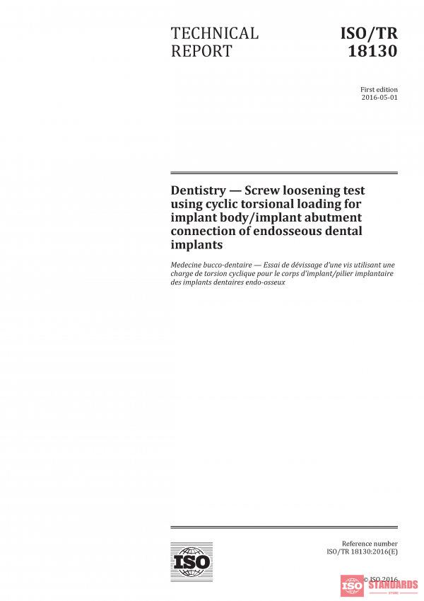 ISO/TR 18130:2016 PDF