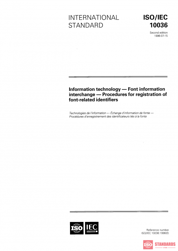 ISO/IEC 10036:1996 PDF