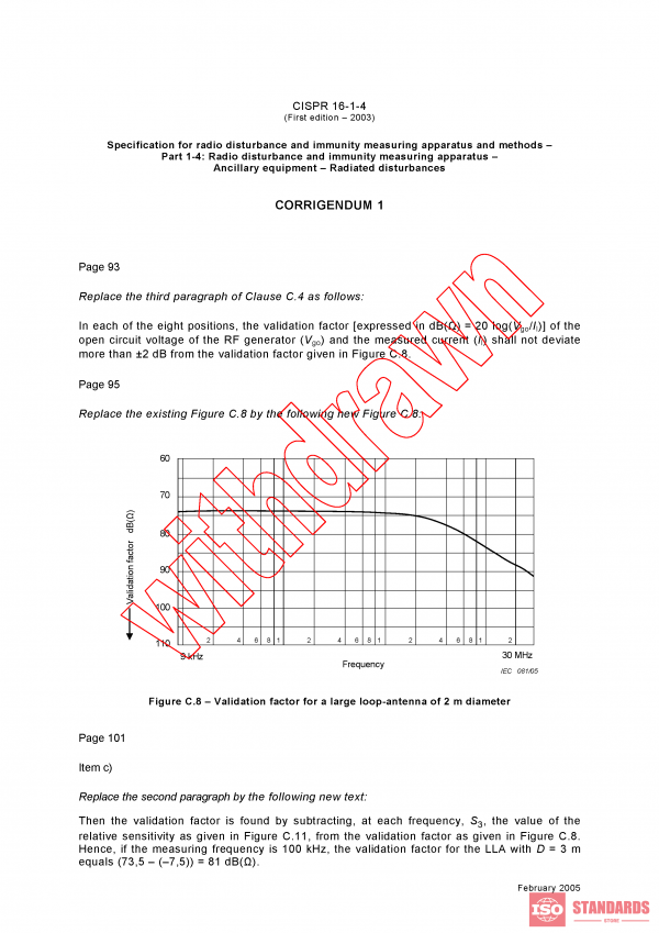 CISPR 16-1-4:2003/COR1:2005 PDF