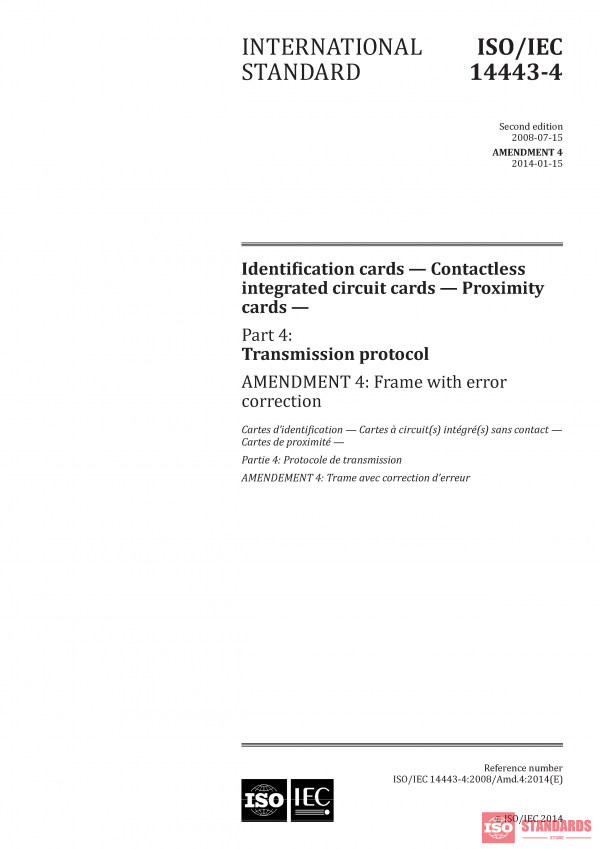 ISO/IEC 14443-4:2008/Amd 4:2014 PDF