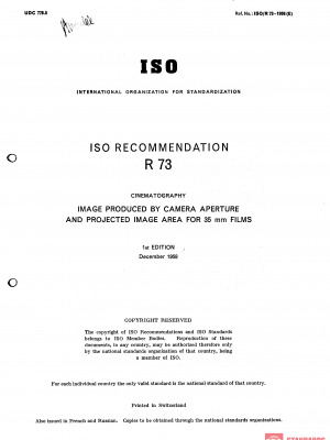 ISO/R 73:1958 PDF