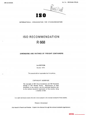 ISO/R 668:1970 PDF